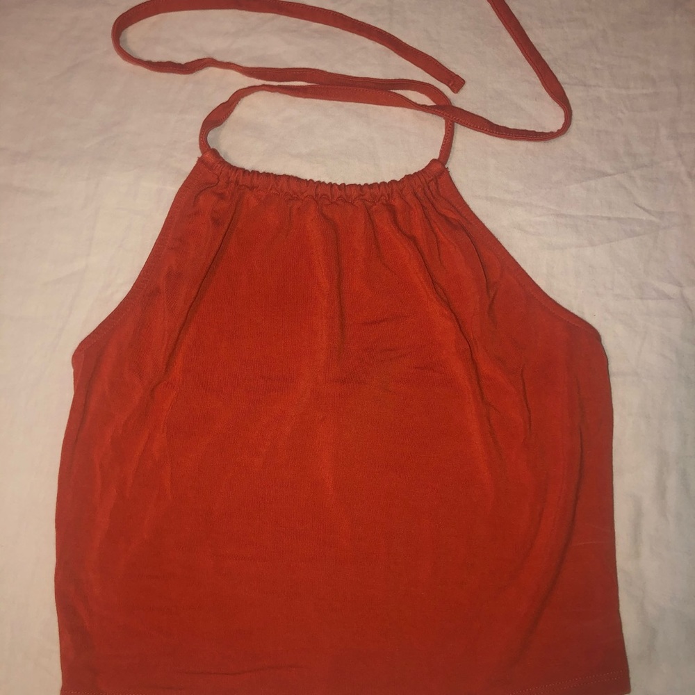 Forever 21 orange backless top